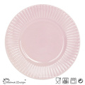 10.5"Embossed Ceramic Stoneware Dinner Plate